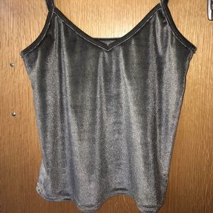Gray Velvet Crop Top